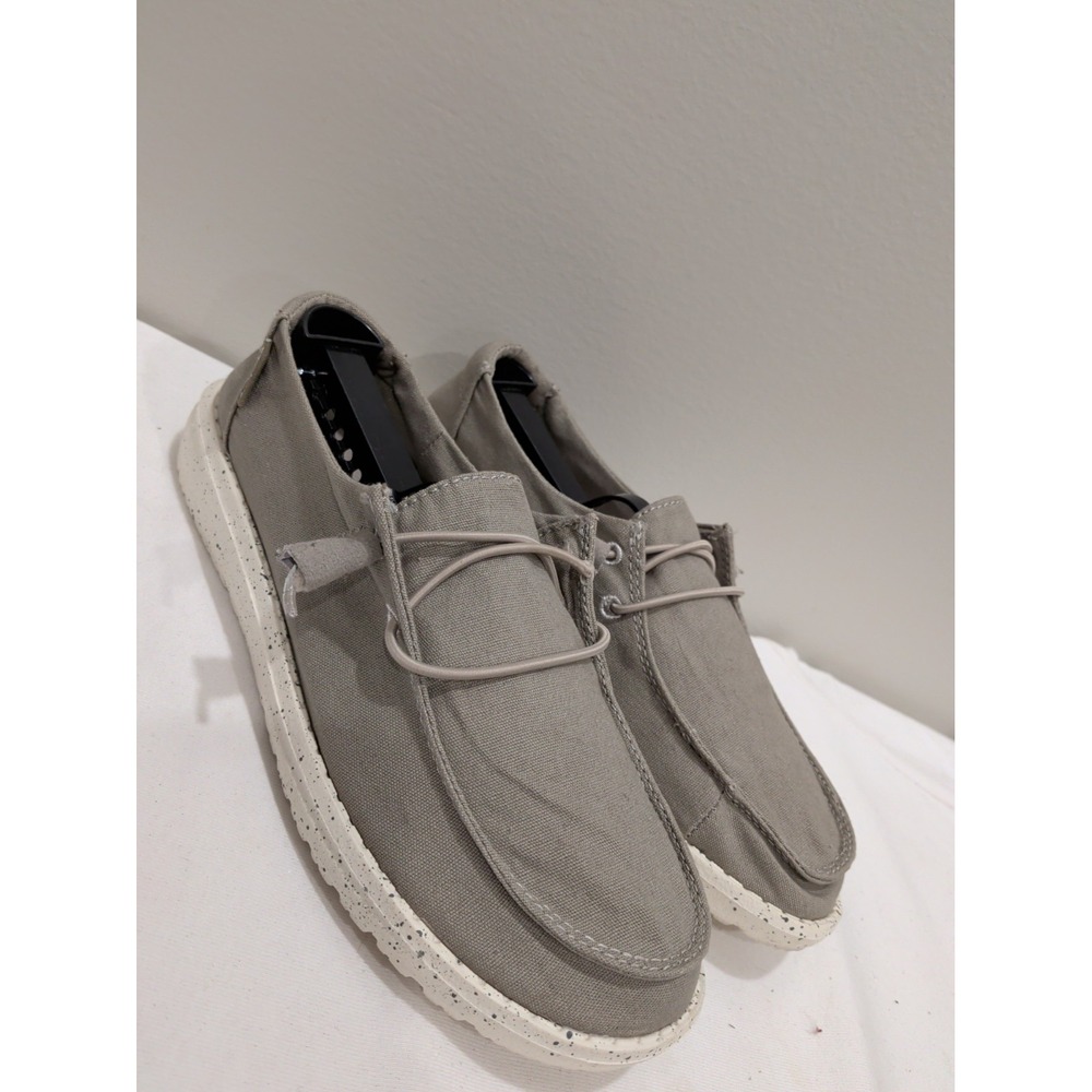 Hey Dude Wendy Grey Slip On Womens Comfort Loafer Boat Shoes Size 6